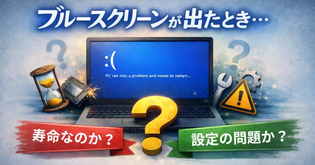 ブルースクリーンが出たとき、寿命か設定かを急いで決めないために