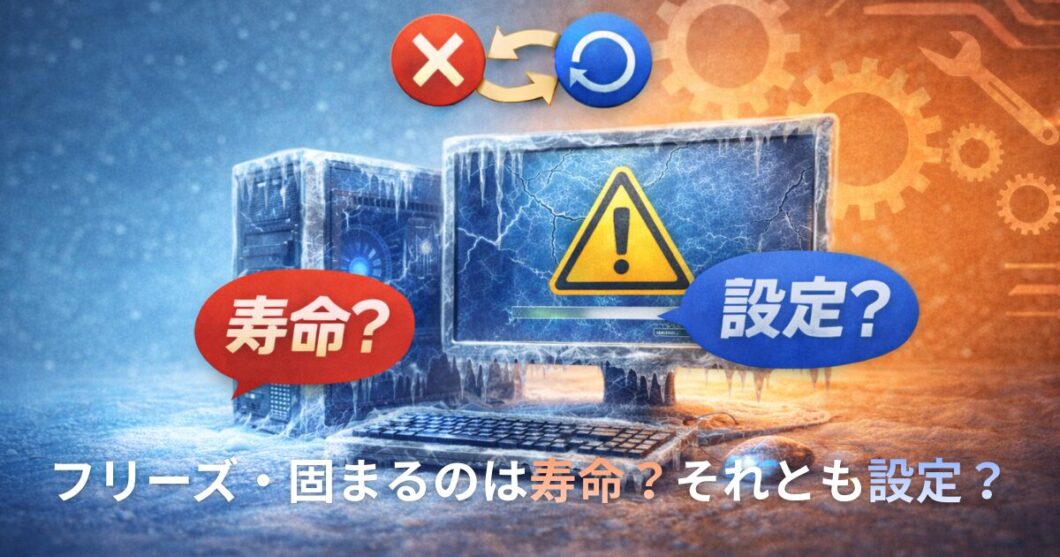 フリーズ・固まる頻度が増えたのは寿命？それとも設定？