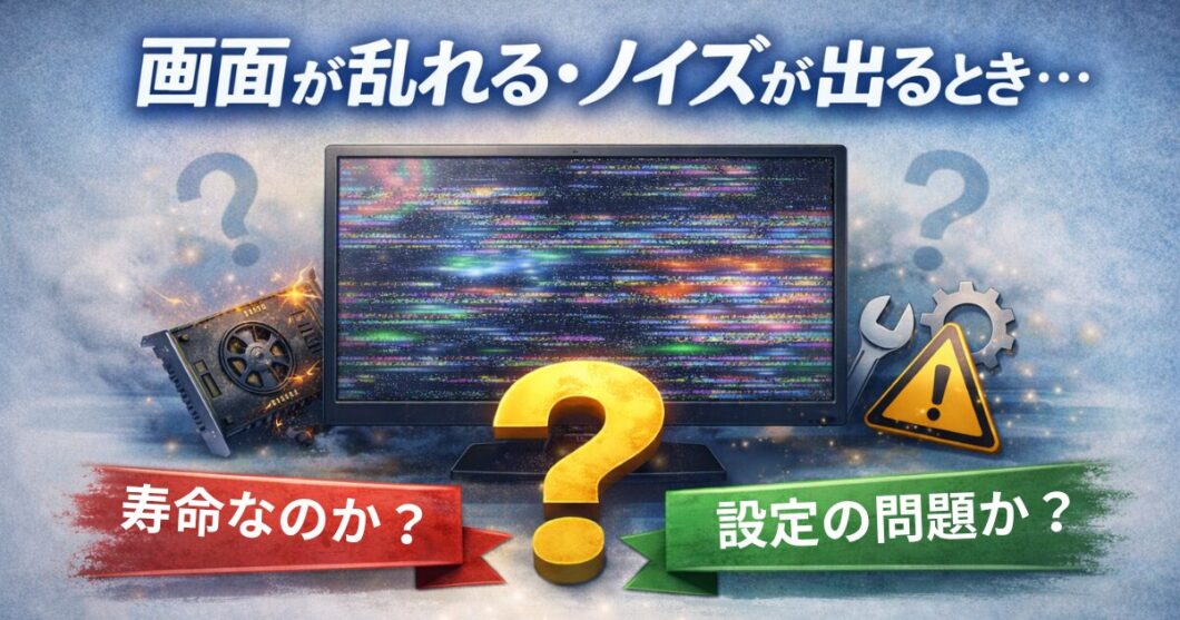 画面が乱れる・ノイズが出るとき、寿命か設定かを急いで決めないために