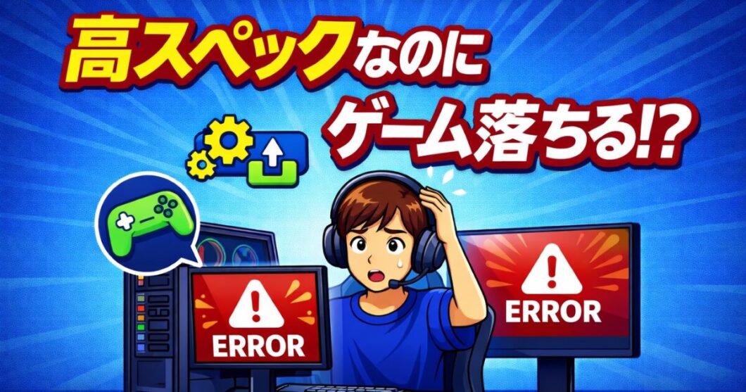 高スペックなのにゲームが落ちる