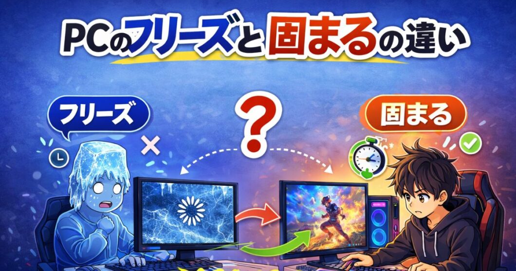 PCのフリーズと固まるの違い