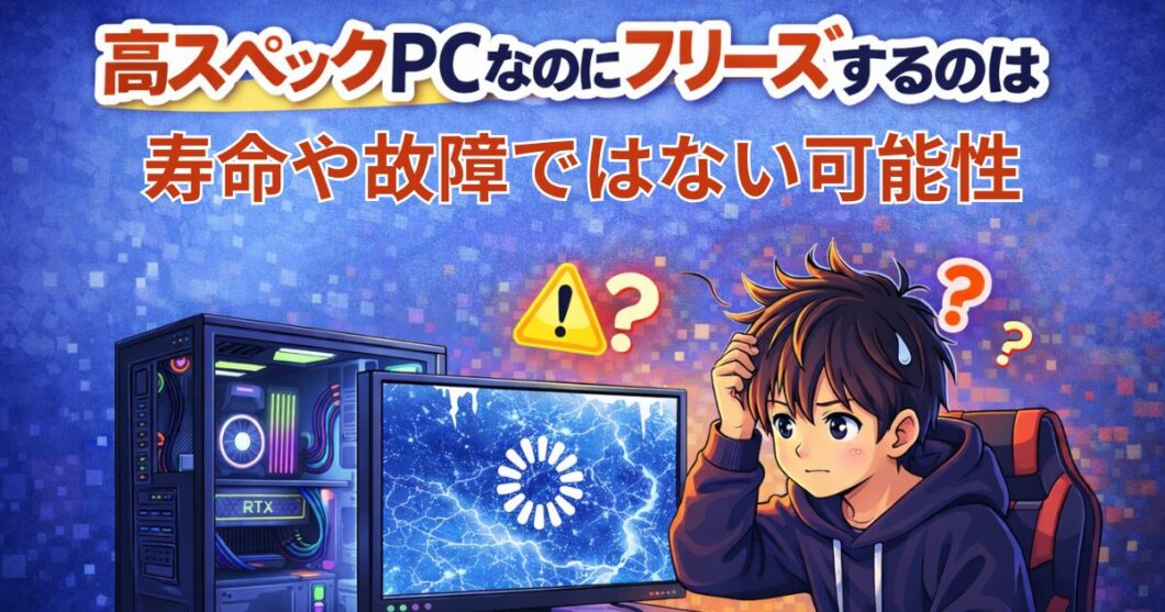 高スペックPCなのにフリーズするのはなぜ