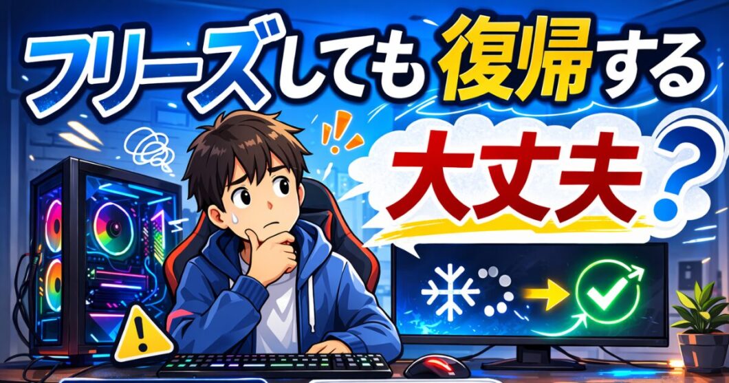PCがフリーズしても復帰する