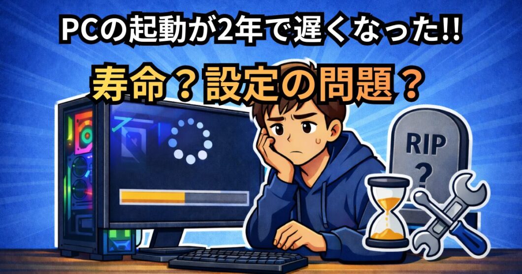 PCの起動が2年で遅くなった