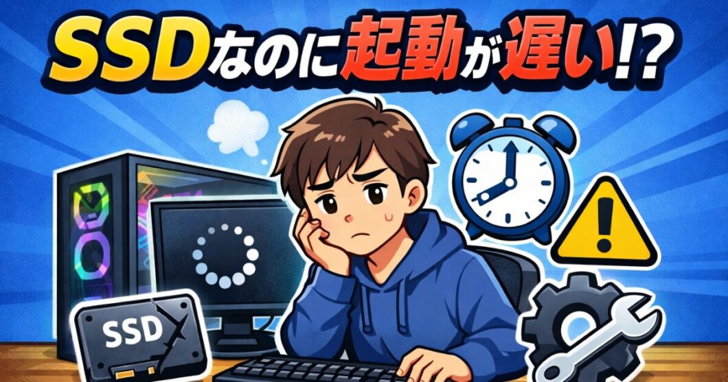 SSDなのに起動が遅い