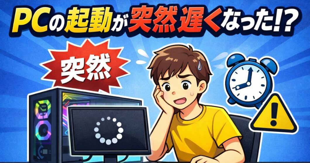 PCの起動が突然遅くなった