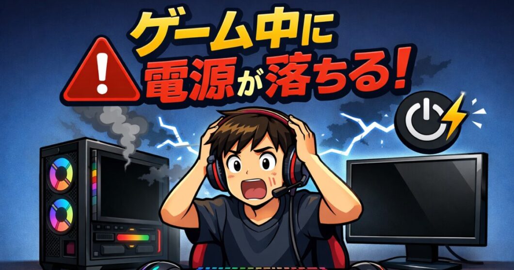 ゲーム中に電源が落ちる