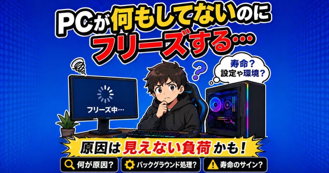 PCが何もしてないのにフリーズ