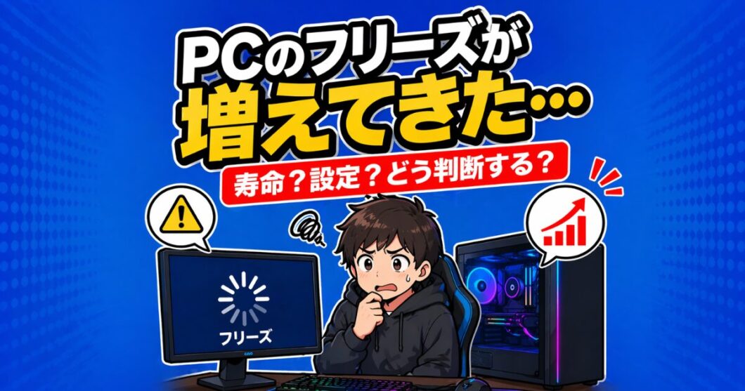 PCのフリーズが増えた