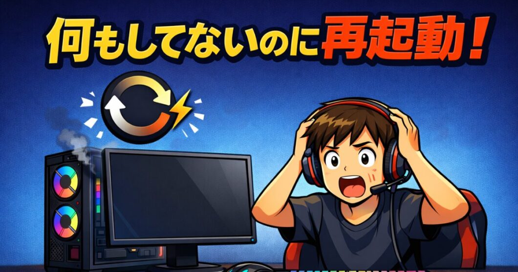 何もしてないのに再起動する