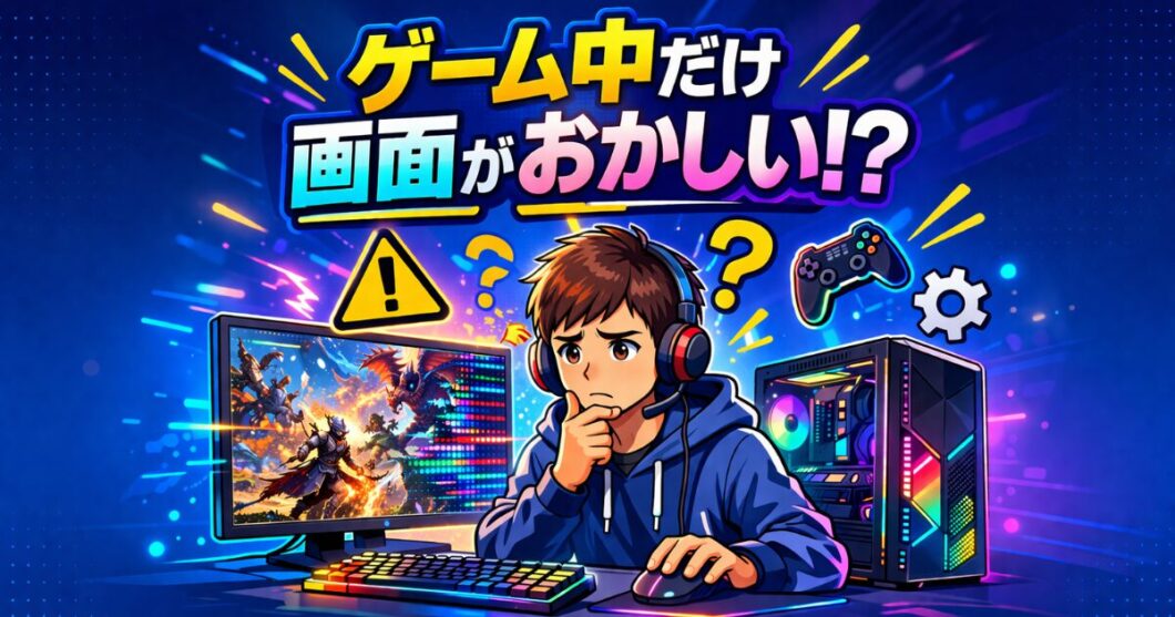 ゲーム中だけ画面がおかしい