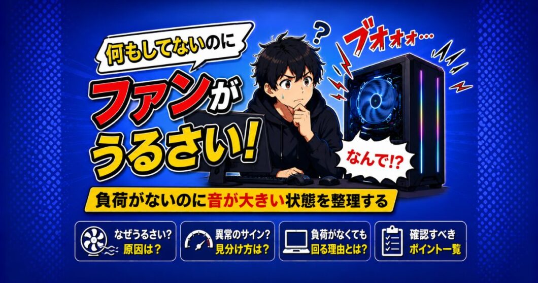 何もしてないのにPCファンがうるさい