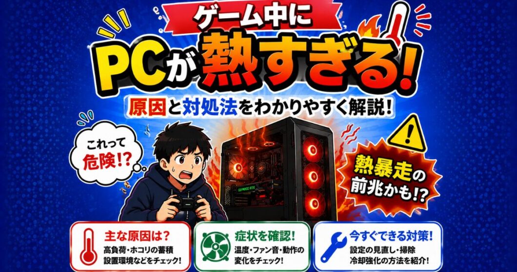 ゲーム中にPCが熱すぎるのは危険