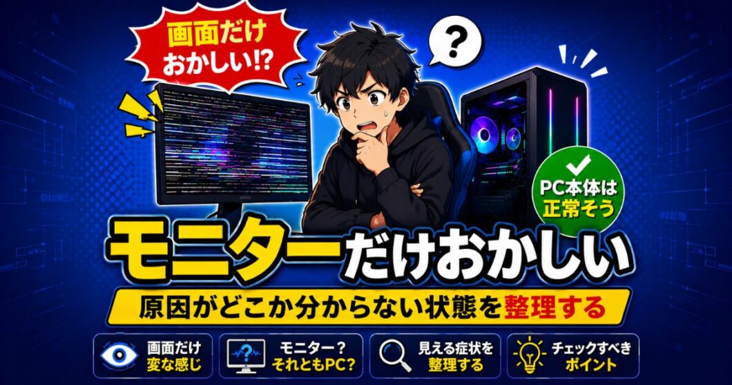モニターだけおかしい