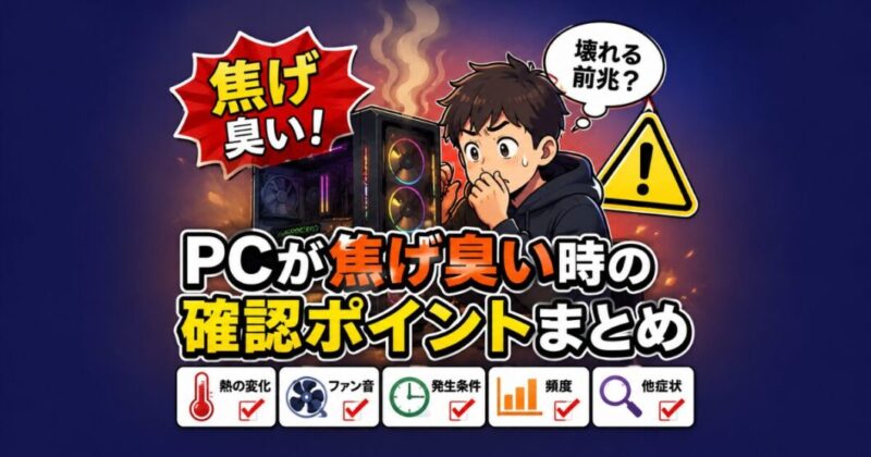 PCが焦げ臭いのは危険
