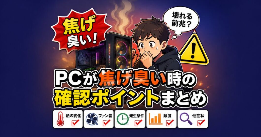 PCが焦げ臭いのは危険