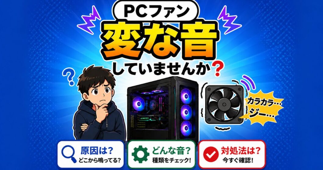 PCファンから変な音がする