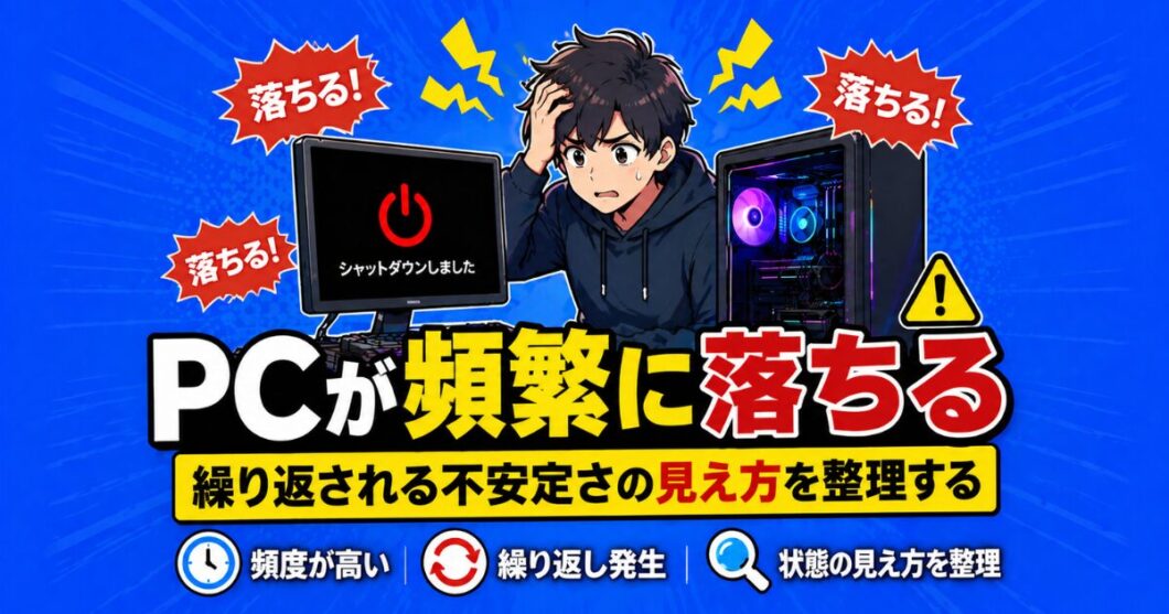 PCが頻繁に落ちる