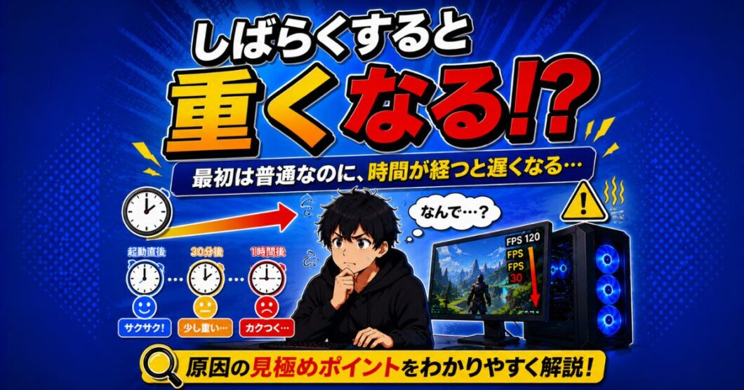 PCがしばらくすると重くなる