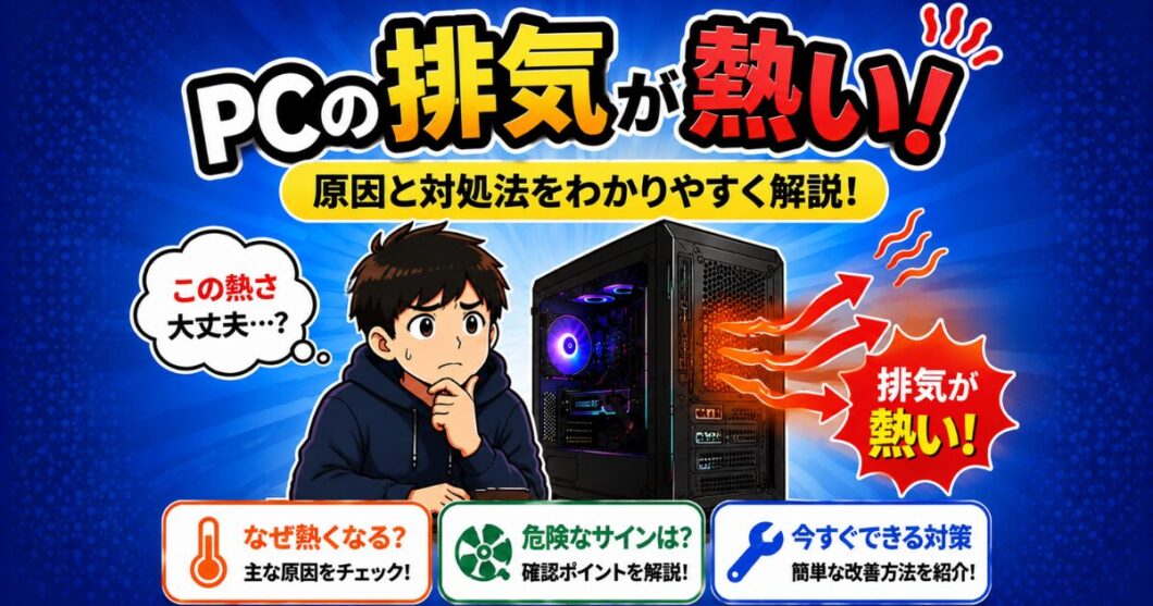PCの排気が熱いのは危険