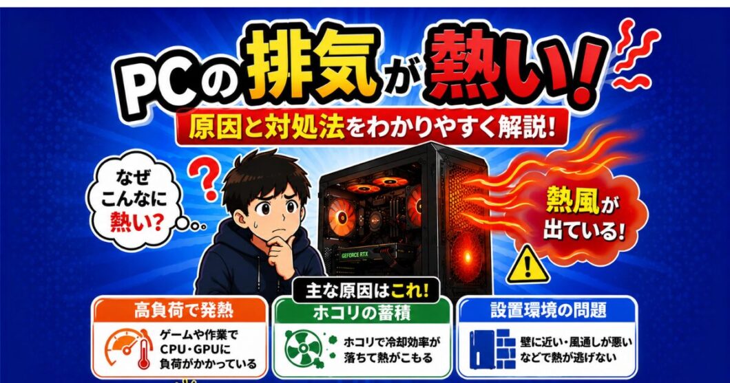 PCの排気が熱い原因