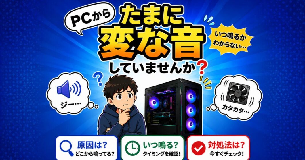 PCからたまに変な音がする