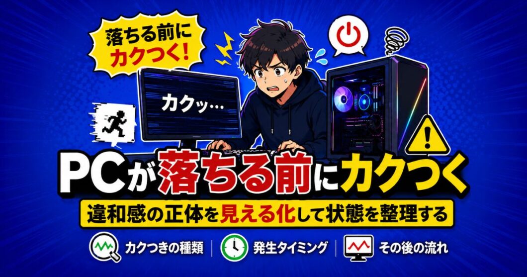PCが落ちる前にカクつく