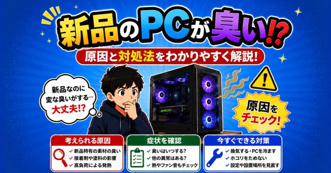 PCが新品なのに臭い