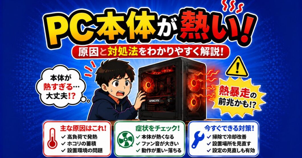 PC本体が熱いのは危険