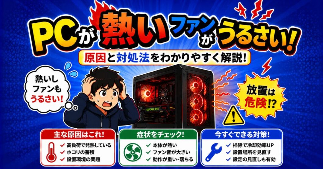 PCが熱いしファンもうるさい